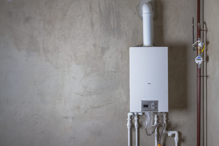 Double-circuit gas boiler in a new house